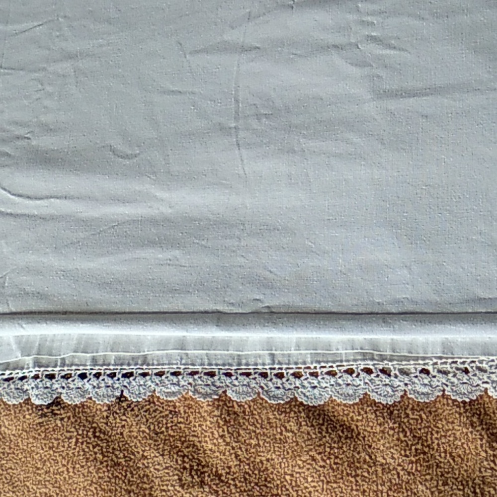 ⚜️  Vintage Luxury Flat SHEET CROCHETED EDGE QUEEN WHITE  VNPLVC